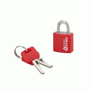 Cadenas à clé Color, bagage, alu, 20mm, anse acier nickelé, 2 clés - SP - rouge 3150268242203 Cadenas à clé Color, bagage, alu, 20mm, anse acier nickelé, 2 clés - SP - rouge 3150268242203