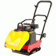 Compacteur à plaque vibrante 12,1 kN - Avec réservoir d'eau - Moteur essence 6,5ch - Plaque 48 x 36 cm Torros TPT1205W
