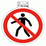 Exacompta Signalisation adhésive Interdit aux piétons, rouge/blanc/noir - rouge 67012E