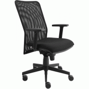 Fauteuil de bureau contemporain en PU Olivia - noir 3665367124751