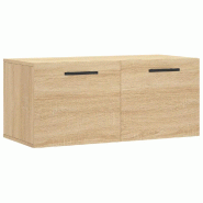 Helloshop26 - Armoire murale fonctionnelle rangement décoratif 80 x 36,5 x 35 cm en bois d'ingénierie chêne sonoma 02_0048870 - Bois massif 3000235