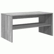 Helloshop26 - Meuble TV double fonction moderne salon 80 x 40 x 40 cm en bois d'ingénierie gris 02_0051233 - gris Bois massif 3000236811460