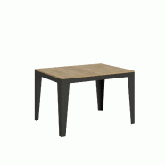 Itamoby Table Extensible 90X120/380 Cm Flame Evolution Chêne Nature Structure Anthracite - marron 8050598016398