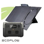 Kit station de charge portable 600w - 512wh ecoflow river max 2 avec panneau solaire pliable 160w