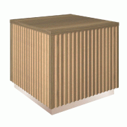 Podium bas Vertigo T01 MDF naturel et olivier 45x45x40cm