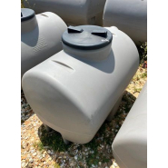 Polycuve pe 200l grise standard, diam : 0m58, lg : 0m91, hauteur : 0m63 - ref : w00022307003p - dabert-citernes