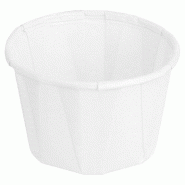 Pot en papier ingraissable 37 ml blanc Ø5x3,3cm - par 250