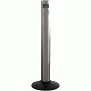 Stil Casa cendrier colonne, aluminium, Ø 35 x h. 105 cm, base en plastique noir, contenant interne, fermeture avec serrure, satiné. - 701 AS Stil Casa cendrier colonne, aluminium, Ø 35 x h. 105 cm, base en plastique noir, contenant interne, fermeture avec serrure, satiné. - 701 AS