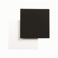 Support à gâteau fond carton carré blanc perlé /noir 16x16 cm- par 50_0