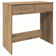 VidaXL Bureau chêne artisanal 80x40x75 cm bois d'ingénierie Modèle Milan Pure - 855993