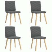 VidaXL Chaises à manger lot de 4 gris foncé tissu Modèle Vega Master Classique - 3315222