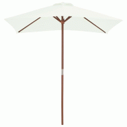 VidaXL Parasol d'extérieur avec mât en bois 150x200 cm Sable Modèle Solaris Stella - beige 44533