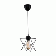 WellHome - 2 lampes de plafond noires 21x21x60cm Bled - noir métal WH2363