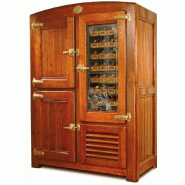 Armoire ventilée bi-température en bois - Réfrigérateur d'antan personnalisable - 450L Armoire ventilée bi-température en bois - Réfrigérateur d'antan personnalisable - 450L