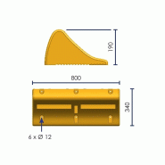 Butée en caoutchouc poids lourds et chariots élévateurs - 1000 / Oui
