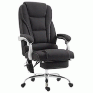 CLP Fauteuil de bureau Pacific avec fonction massage tissu Noir - noir textile 192451701 CLP Fauteuil de bureau Pacific avec fonction massage tissu Noir - noir textile 192451701