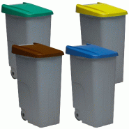 Denox - Reciclo Jeu de 4 Conteneurs à Déchets Fermés 340L Capacité Totale en Polyéthylène de couleur Multicolore - multicolore PK3335