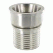 Douille SMS femelle inox lisse à collerette - YSMFDLIX025 - DN 25 - 25 mm - Raccordement conduites rigides - Serrage rapide_0