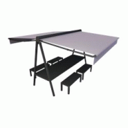 Ensemble duo et bancs 8 places Alia Plein Air (Gris anthracite - Gris Clair F077) - aluminium RETTAB8P-BANC-7016-F077-TE2 Ensemble duo et bancs 8 places Alia Plein Air (Gris anthracite - Gris Clair F077) - aluminium RETTAB8P-BANC-7016-F077-TE2