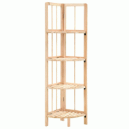 Helloshop26 - Étagère design d'angle pratique bois de cèdre 110 cm 2702056/3 - 3000093811535