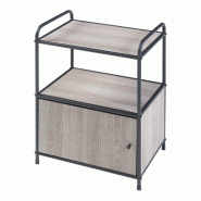 Helloshop26 - Table d'appoint avec porte d'armoire métal 60 x 43 x 33 cm MDF beige 03_0010913 - beige métal 3000225476922