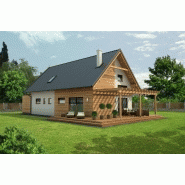 Maison à ossature en bois à demi-niveaux galerija / surface habitable 211.65 m² / toit double pente