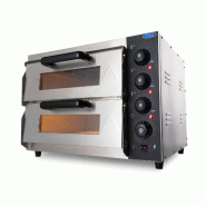 Maxima Four à pizza - s'adapte à 2 pizzas Ø40 cm - double étage – 58 × 58 × 45 cm – 3000 W - AKS-09362155