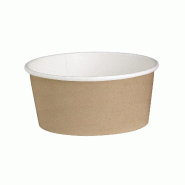 Nvase Ecolomique - 25Pcs - Pot "Deli" rond en carton kraft   H70mm 480ml - marron en carton NVS210DELIK166K