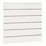 Panneau rainuré R20 L120xP120cm épaisseur 18mm - blanc mat