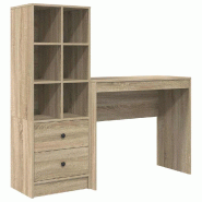VidaXL Bureau avec tiroir 2 pcs Chêne Sonoma Modèle Titan Ligne Pro - 3337323