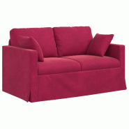 VidaXL Canapé Bordeaux 138 x 78 x 80 cm Velours Modèle Atlas Work Pro - 42024418