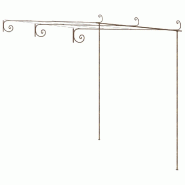 VidaXL Pergola de jardin Marron antique 3x3x2,5 m Fer Modèle Atlas Flex Pro - 313997