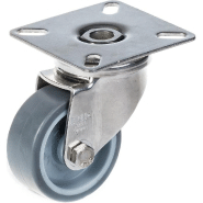 50mm 2" roulette en acier inoxydable caoutchouc gris, pivotante, 40kg 50mm 2" roulette en acier inoxydable caoutchouc gris, pivotante, 40kg