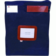ALBA Pochette navette à soufflet, grand modèle, en polyester, coloris bleu - 3129710004843