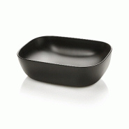 AQA Design Lavabo en céramique à poser ZONTA noir mat L.46,5 P.33,5 H.13 MP00534 - noir céramique MP00534
