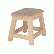 Aranaz MUEBLEAR - Petit tabouret OVAL non verni - beige 13123