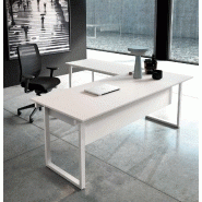 BE.1 / BUREAU INDIVIDUEL 180 CM AVEC RETOUR BLANC BE.1 / BUREAU INDIVIDUEL 180 CM AVEC RETOUR BLANC