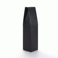 Boîte d'emballage noir pour 1 bouteille 9x9x37cm - lot de 10