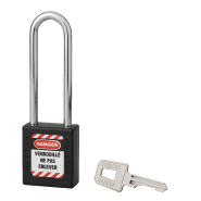 Cadenas de consignation loto lockout tagout 40 mm anse acier ø 6 x 76 mm noir