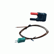 CHAUVIN ARNOUX - Sonde de température thermocouple K pour multimètres et pinces multimètres - Entrée bananes entraxe 19 mm - Étendue de mesure de -50