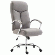 CLP Fauteuil de bureau XL Vaud tissu Gris - gris textile 192391108 CLP Fauteuil de bureau XL Vaud tissu Gris - gris textile 192391108