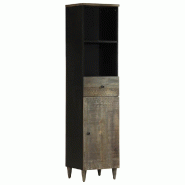 Helloshop26 - Armoire de salle de bain 38 x 33 x 160 cm grand espace de rangement style moderne en bois noir 02_0057755 - 3000240210617