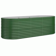 Helloshop26 - Jardinière bac lit surélevé plantes fleurs terrasse jardin de jardin acier enduit de poudre 224 x 80 x 68 cm vert 02_0039606 - 300021 Helloshop26 - Jardinière bac lit surélevé plantes fleurs terrasse jardin de jardin acier enduit de poudre 224 x 80 x 68 cm vert 02_0039606 - 300021