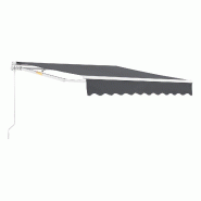 Helloshop26 - Store banne avec manivelle 300 x 250 cm gris foncé 03_0008305 - gris aluminium 3001925382728