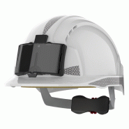 JSP SAFETY Casque de sécurité crémaillère ventilé porte badge EVOLite - CR2 Gris Blanc - Taille unique multicolore multi-matériau 5038428015431_0