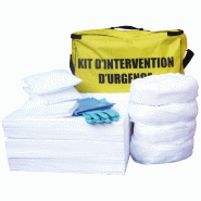 Kit absorbant pour hydrocarbures - Volume 90 L - Sac nylon résistant et étanche avec accessoires