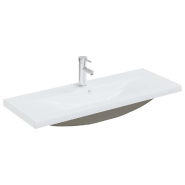 VILSTEIN© Lavabo encastré en céramique blanc Vasque et table de toilette 