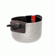 Mamù Casserole en aluminium antiadhésive JANE2PENXXXXXX18 de 18 cm, sans PFOA, résistante aux rayures, cuisson rapide - gris aluminium JANE2PENXXXX