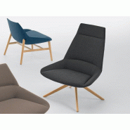 Fauteuil Dunas XL Wood DA avec pied pyramidal giratoire Fauteuil Dunas XL Wood DA avec pied pyramidal giratoire