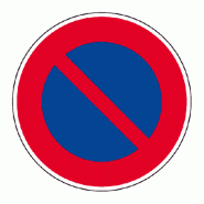 Panneau B6a1 Tempo - Stationnement interdit panneau seul